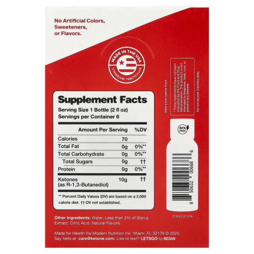 Ketone-IQ, Klassisk Multiserving, 6 Flaskor, 2 fl oz (59 ml) Varje 1