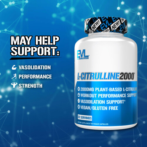 EVLution Nutrition, L-Κιτρουλίνη2000, 90 Βοτάνιας Φιάλες 2