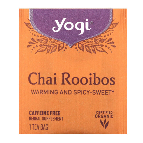 Yogi Tea, Rooibos Chai, Senza Caffè, 16 Bustine di Tè, 1.27 oz (36 g) 2