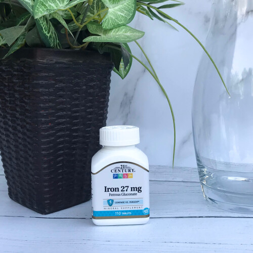 High-Potency Iron από 21st Century, 27 mg, 110 Εύκολα να Σβήνονται Tablets 2