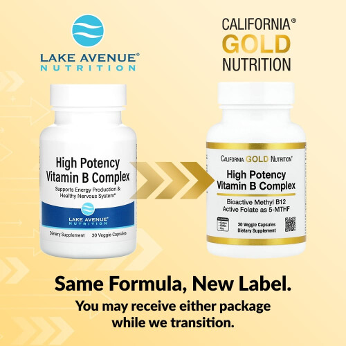 Lake Avenue Nutrition, Υψηλής Πυκνότητας Βιταμίνη Β Σύνθεσης, 30 Βοτάνιας Φιάλες 2