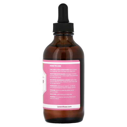 Leven Rose, 100% Πραγματική & Οργανική Ροζή Οϊλ, 4 fl oz (118 ml) 1