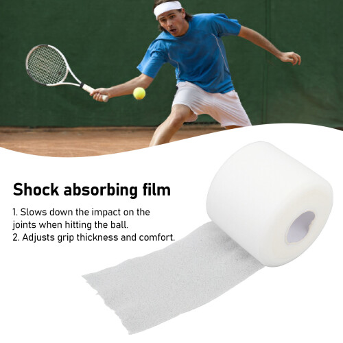 Polyurethane Badminton Racket Cushion Wrap Shock Absorption White 2