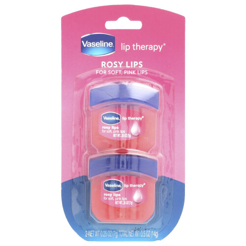 Vaseline Βασιλέας, Λιπική Θεραπεία, Ροζά Χείλη, 2 Συσκευές, 0,25 oz (7 g) Κάθε 1