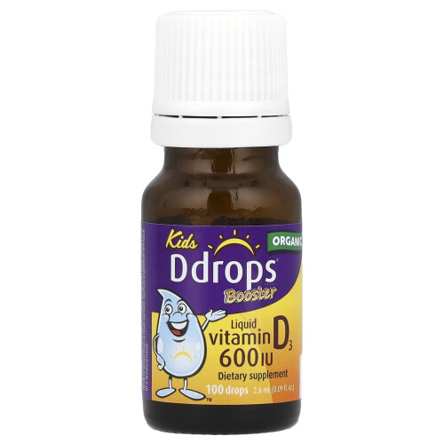 Ddrops, Παιδιά, Βοηθητικό, Λιωμένο Βιταμίνη D3, 600 IU, 0,09 fl oz (2,8 ml) 2