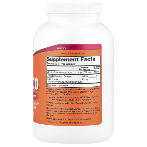 NOW Foods NOW Foods, C-1000, 500 Veg Cápsulas 1