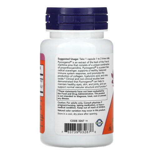 NOW Foods NOW Foods, Pycnogenol, 100 mg, 60 Veg Capsules 2