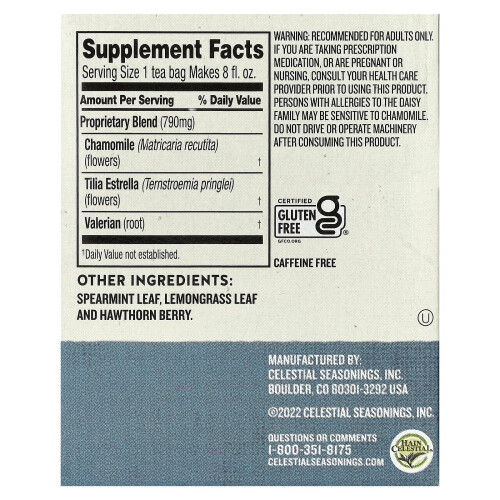 Celestial Seasonings, Wellness-Tee, Sleepytime Extra, Koffeinfrei, 20 Teebeutel, 1.2 oz (35 g) 1