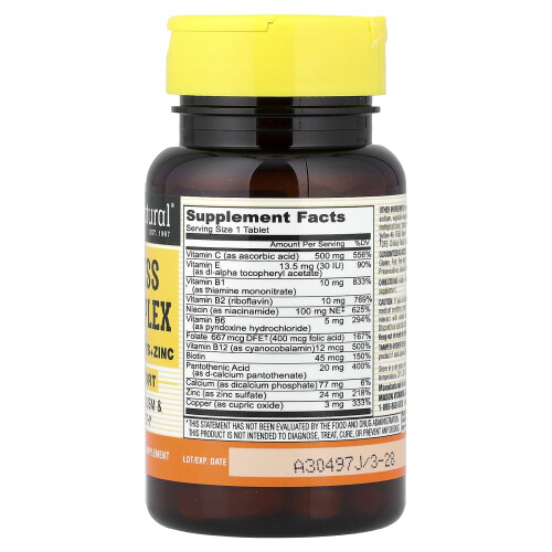 Mason Natural, Stress-B-complex met antioxidanten+Zink, 60 tabletten 1