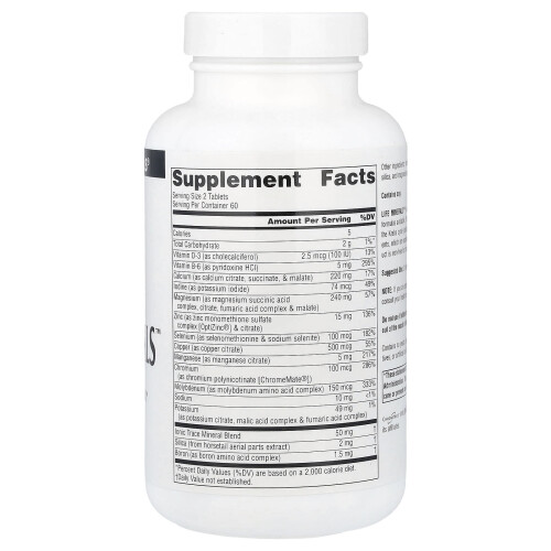 Source Naturals, Minerais da Vida, Sem Ferro, 120 Comprimidos 1