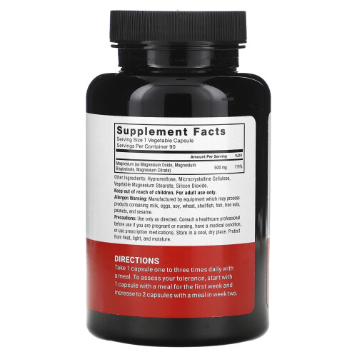 Force Factor, Magnesio, 500 mg, 90 Capsule Vegetale 1