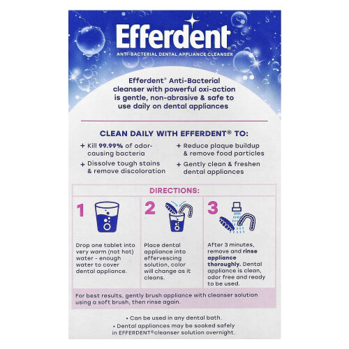 Efferdent, Αντιβιοτικό Καθαρισμός Στιβαρών, Complete Clean, 102 Tablets 1