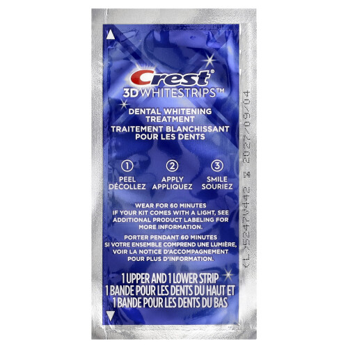 Crest Crest, 3D Whitestrips, Δοντιέρα Λευκότητα Κट, 1 Ωρα Express, 20 Στιβς 2