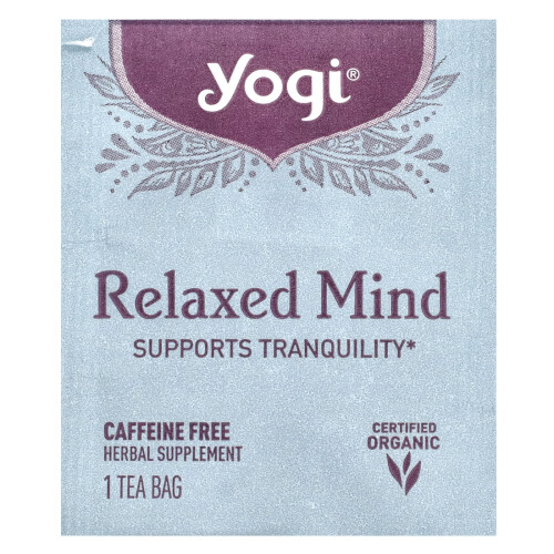 Yogi Tea, Yogi Tè, Mente Rilassata, Senza Caffè, 16 Bustine di Tè, 1,27 oz (36 g) 2