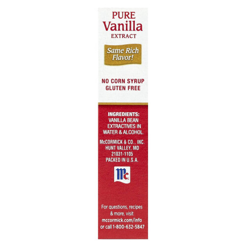 McCormick, Pure Vanille Extract, 1 fl oz (29 ml) 1