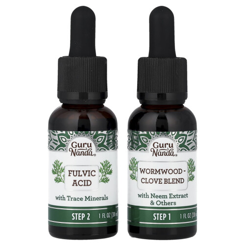 GuruNanda, GutCleanse 2-stegs Kit, 2 Flaskor, 1 fl oz (30 ml) Varje 2