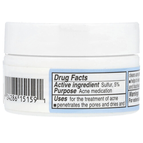 De La Cruz, Θεραπεία ακμής με 5% Θείο, 0.21 oz (6 g) 1