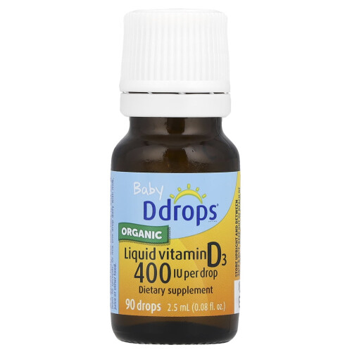 Ddrops, Βρέφος, Λικούσμενο Βιταμίνη D3, 400 IU, 90 Ροπάλια, 0.08 fl oz (2.5 ml) 2