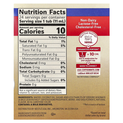 Coffee Mate Coffee Mate, Liquid Coffee Creamer, Original, 24 Count 1