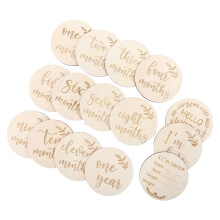 6Sets Papier Monatskarten Beige Für Zuhause Foto