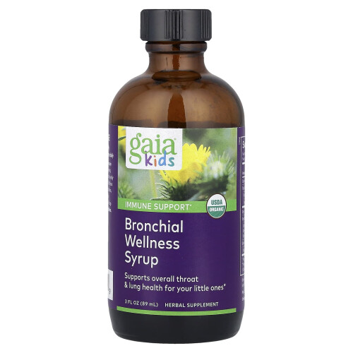 Gaia Herbs, Παιδιά, Σύμπτωμα Ασθένειας Βρόγχου Σιρόπι , 3 fl oz (89 ml) 2