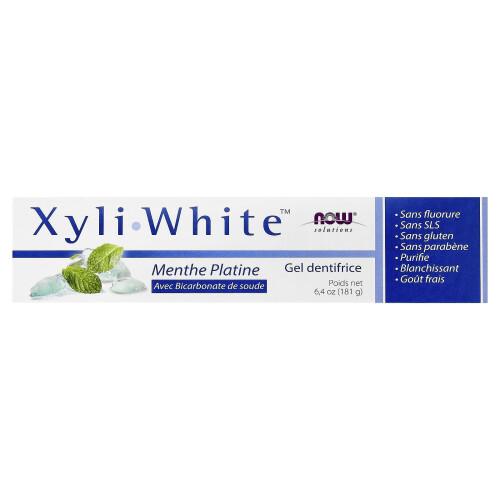 NOW Foods ΝΑΟΥ Φουντς, Λύσεις, XyliWhite, Γελούδι με Ψίχα Σόδα, Πλατίνα Μίντ, 6,4 oz (181 g) 1