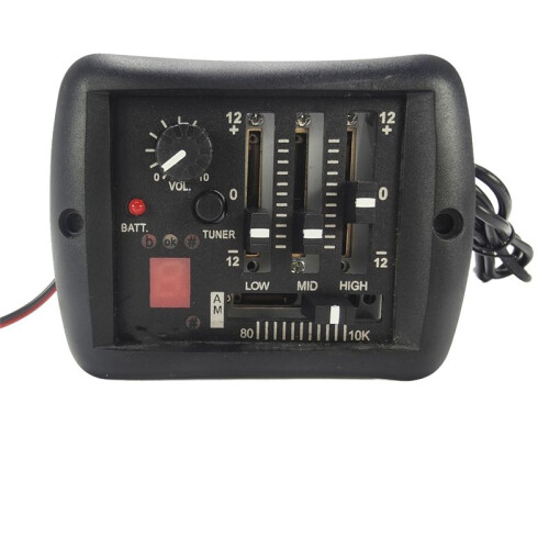 4-Bands EQ Equalizer Akustisk Gitarr Preamp Piezo Pickup med Tuner System Mässing Endpin Jack för Folkgitarr 1