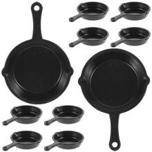 40Pièces Mini Poêles Noires En Plastique Pour Décor Maison De