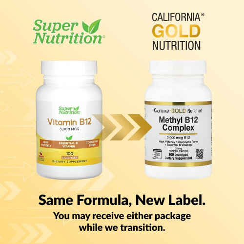 Super Nutrition, Vitamina B12, 3.000 mcg, 100 Lozenges 2