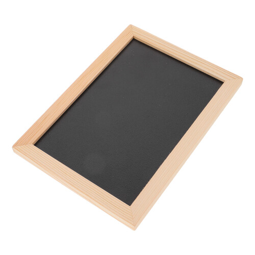 5Pcs Black Bamboo Double-Sided Chalkboard Signs Reusable Wall Decor
