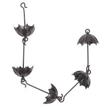 2Pcs Black Decorative Rain Chain for Family Home Gutter Drainage