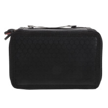 2Pcs Black Colored Pencil Case 72 Slot Portable Pen and Pencil Holder