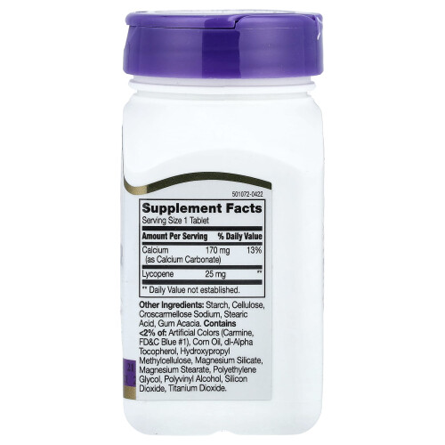 Licopeno, 25 mg, 60 Tabletas 1