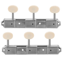 1Paire Boutons Vintage Métal Pour Accordage Guitare Électrique Argenté