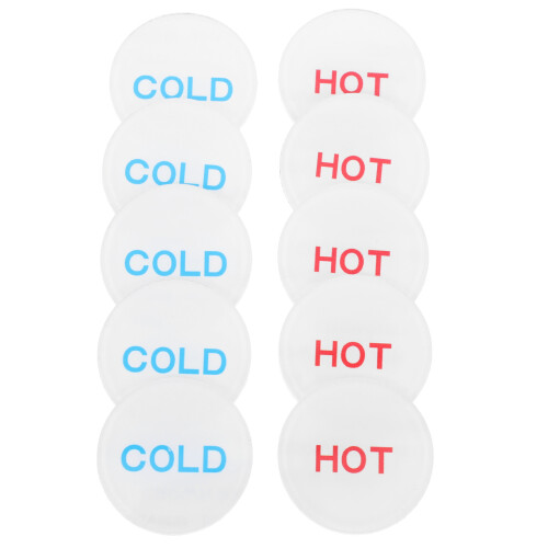 20Pièces Signes Hot Cold Décoratifs Pour Robinets Douches