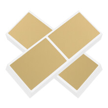 150Pièces Cartes Rectangulaires Dorées À Gratter Pour Cadeaux