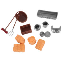 3Ensembles Jouet Ferme Multi-Couleur Plastique Outils Et Grange