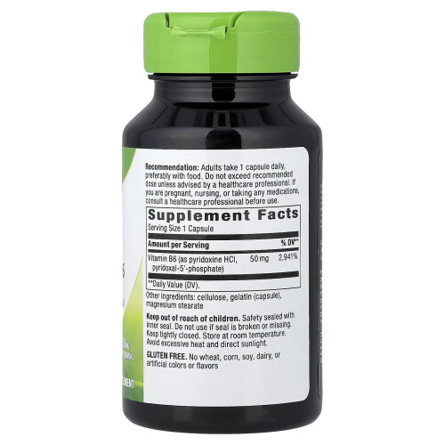 Nature's Way, Witamina B6, 50 mg, 100 Kapsułek 1