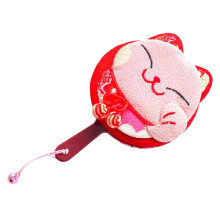 2Pcs Portable PU Cosmetic Mirror Adorable Handheld Tool