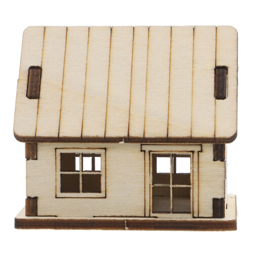 5Pièces Miniature Bois Khaki Pour Décor Jeu Educatif