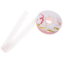 1Roll Soft Pink Lace Ribbon for Wedding Dress DIY and Gift Wrapping
