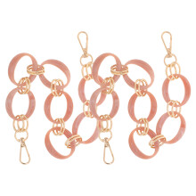 8Pcs Stylish Pink Acrylic Round Link Chain Strap for Purse DIY