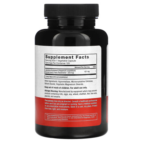 Force Factor, Resveratrol, 200 mg, 120 Vegetable Capsules 1