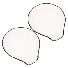 8Pcs Mini White Ceramic Spoon Stand Ladle Rest for Home Use