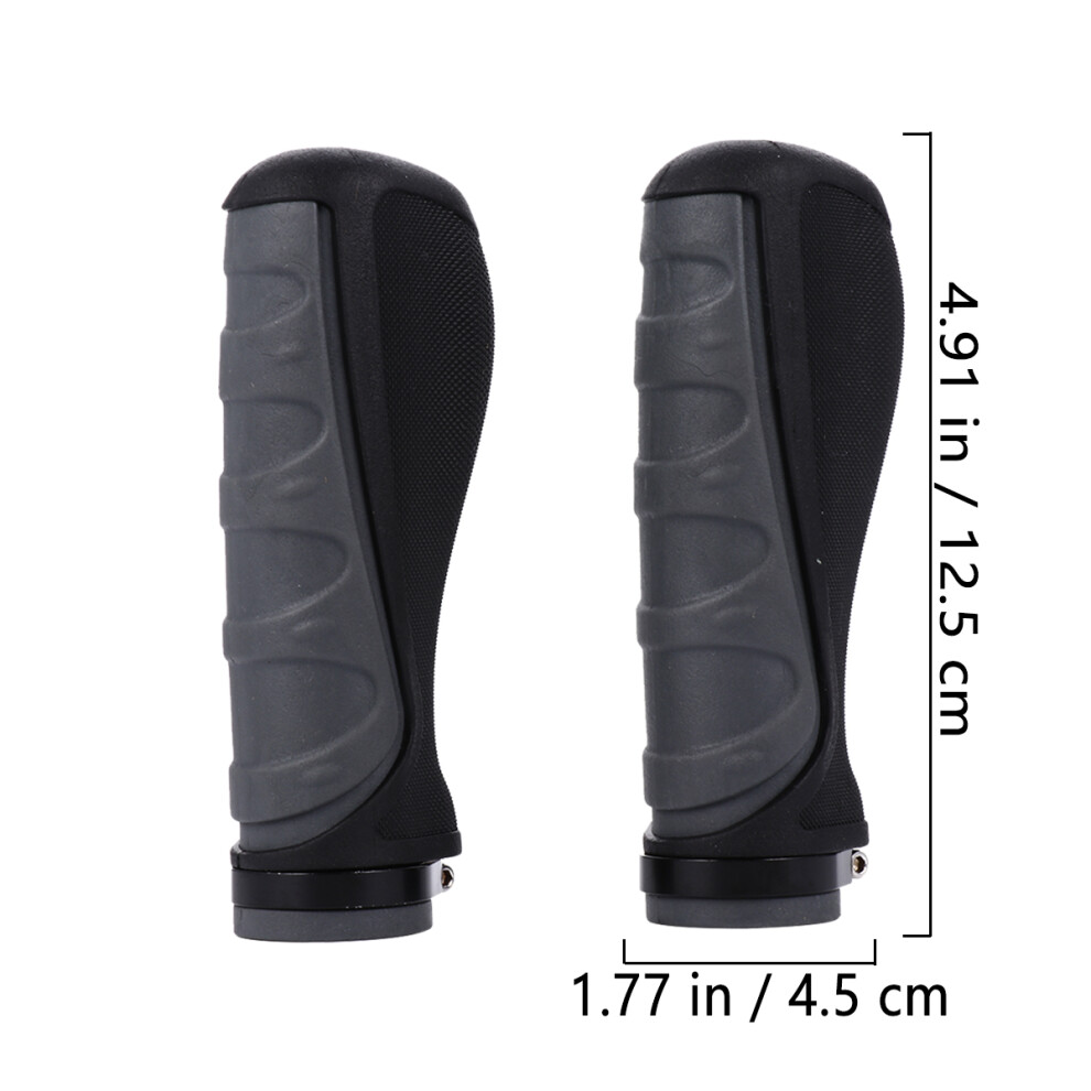 Photos - Grip & Bar End 4Pcs Black Shockproof Bike Handlebar Grips for and Folding Bikes