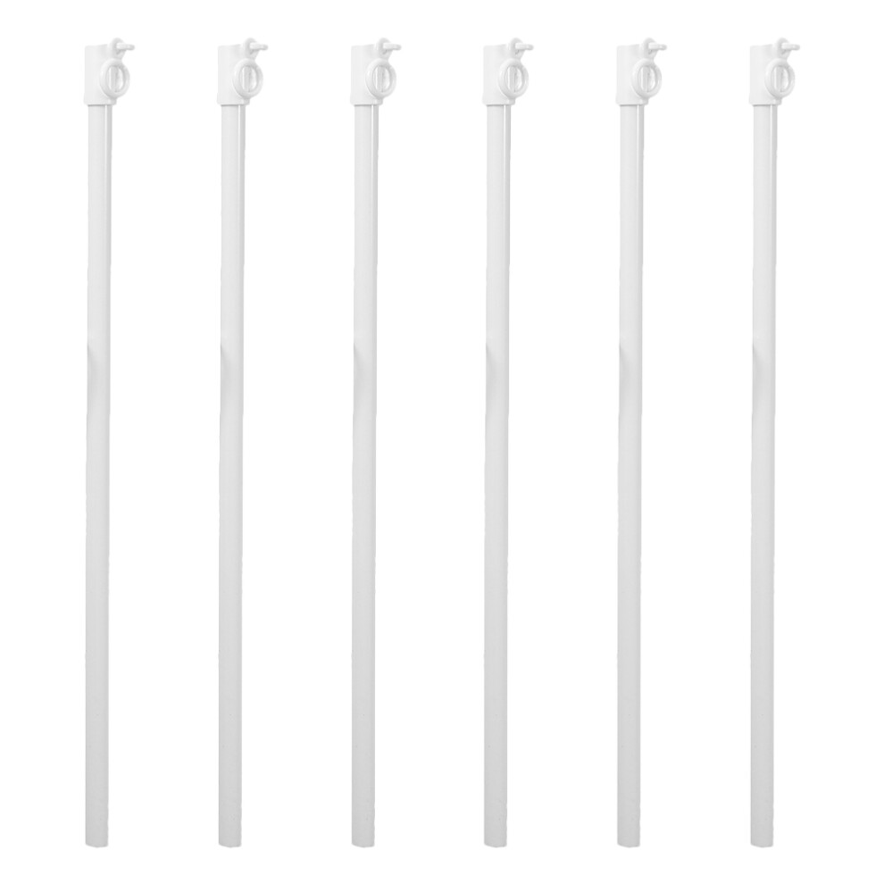 Photos - Flashlight 6 Pcs Paper Lantern Portable Pole 26.50x1.70x1.00cm White