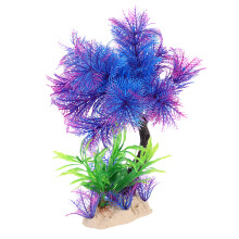 4Pcs Purple Aquatic Plant Decor Artificial Water Grass for Aquariums