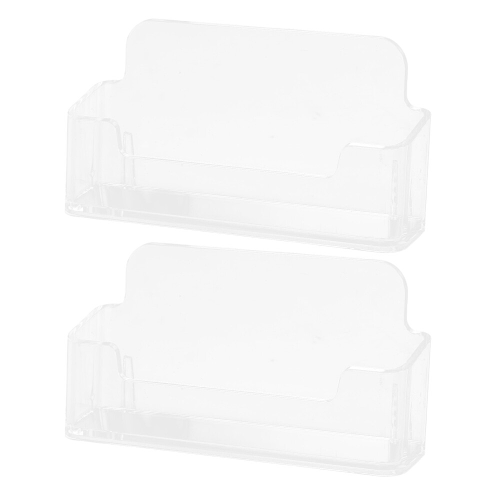 Photos - Other Furniture 8Pcs Transparent Acrylic Desk Business Card Stand Clear Display Holder