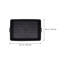 6Pièces Plateau En Plastique Noir Pour Pots Fleurs Racines