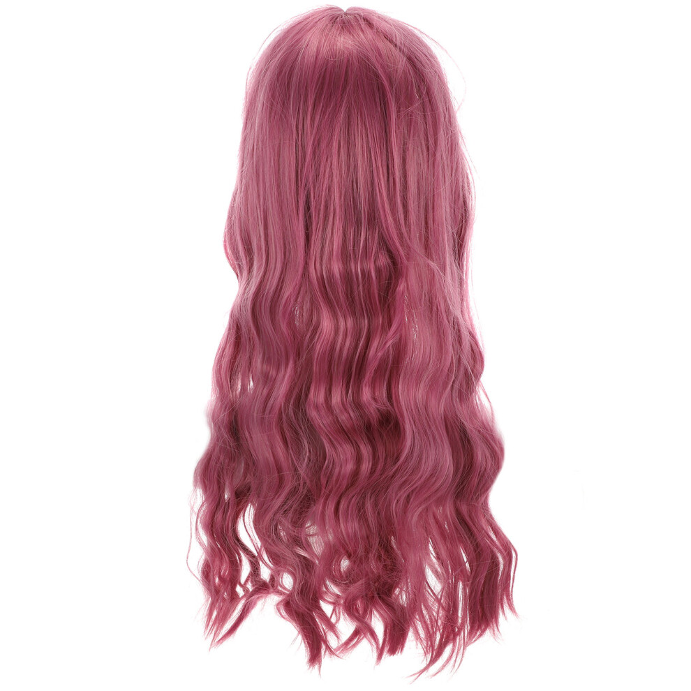 Villcase Unisex Red Watermelon Long Curly Wig High Temperature Fiber For Party